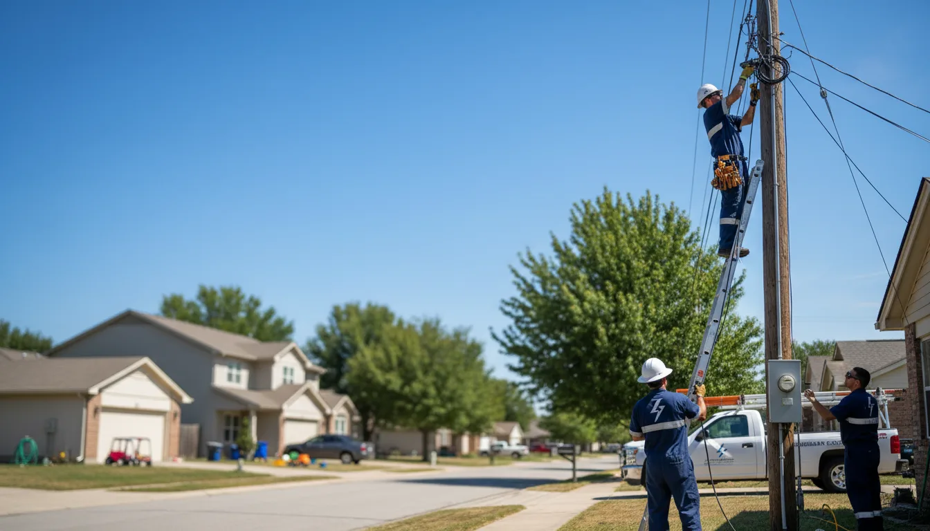 Residential electrician providing installation services in Chickasaw, OH